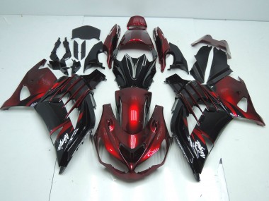 Carenagem Moto Kawasaki ZX14R ZZR1400 2012-2024 - Vermelho Preto Brilhante Branco Ninja