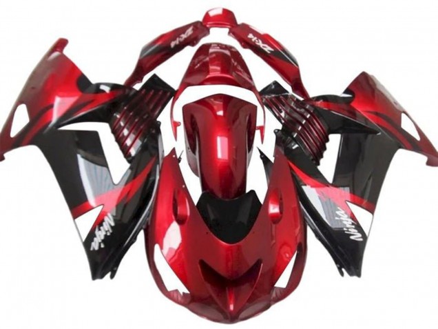 Carenagens Moto Kawasaki ZX14R ZZR1400 2012-2024 - Vermelho Preto Brilhante Branco Ninja
