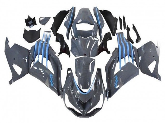 Carenagens Moto Kawasaki ZX14R ZZR1400 2012-2024 - Nardo Cinzento Azul
