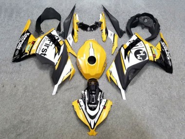 Carenagens Moto Kawasaki EX300 2013-2024 - Amarelo Branco Preto