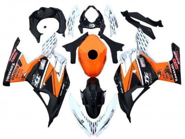 Carenagens Moto Kawasaki Ninja 400 2018-2024 - Laranja Branco Preto