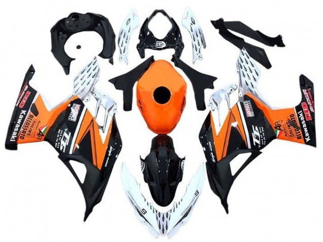 Carenagens Moto Kawasaki Ninja 400 2018-2024 - Laranja Branco Preto