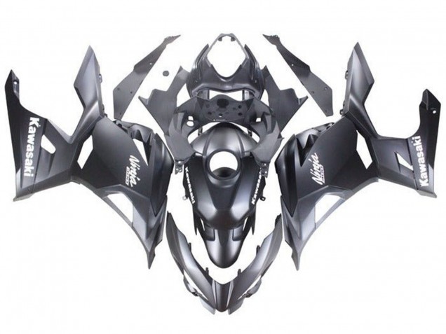 Carenagens Moto Kawasaki Ninja 400 2018-2024 - Preto Fosco Branco Decalques