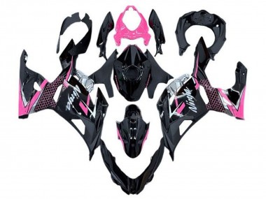 Carenagem Moto Kawasaki Ninja 400 2018-2024 - Preto Brilhante Rosa Branco