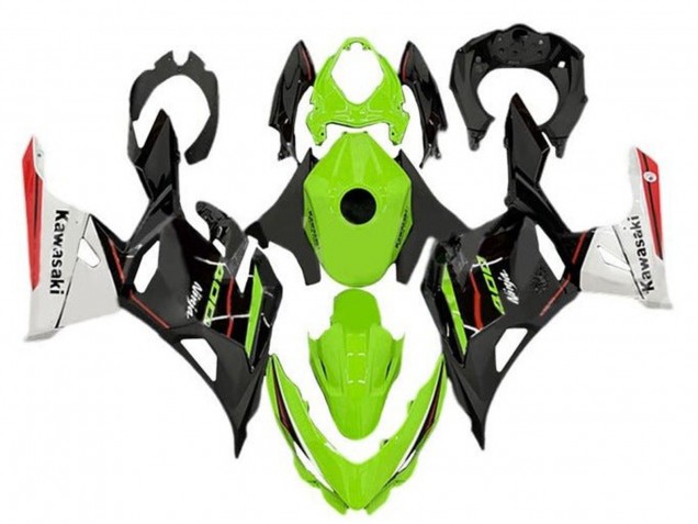 Carenagens Moto Kawasaki Ninja 400 2018-2024 - Verde Preto Branco Vermelho