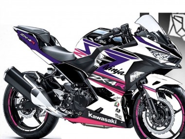 Carenagens Moto Kawasaki Ninja 400 2018-2024 - Branco Roxo Rosa