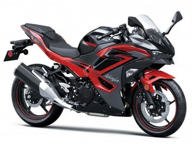 Carenagens Moto Kawasaki Ninja 500 EX500R 2024-2026 - Preto Vermelho Cinzento