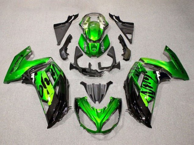 Carenagens Moto Kawasaki Ninja 650 EX650 2012-2016 - Verde Preto Brilhante