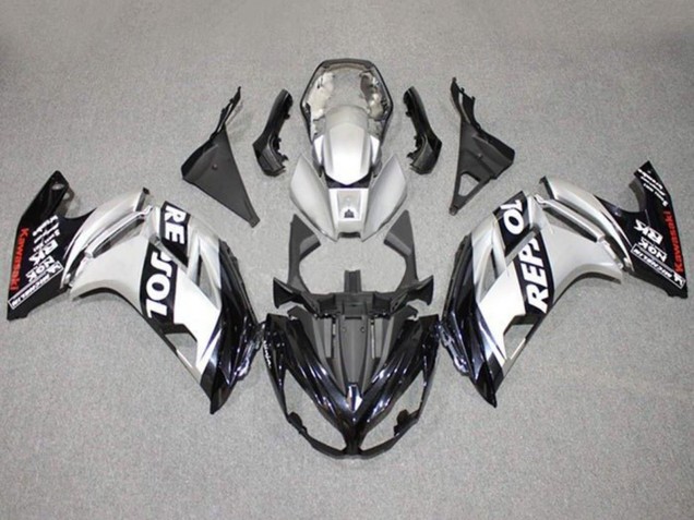 Carenagens Moto Kawasaki Ninja 650 EX650 2012-2016 - Prata Preto Repsol