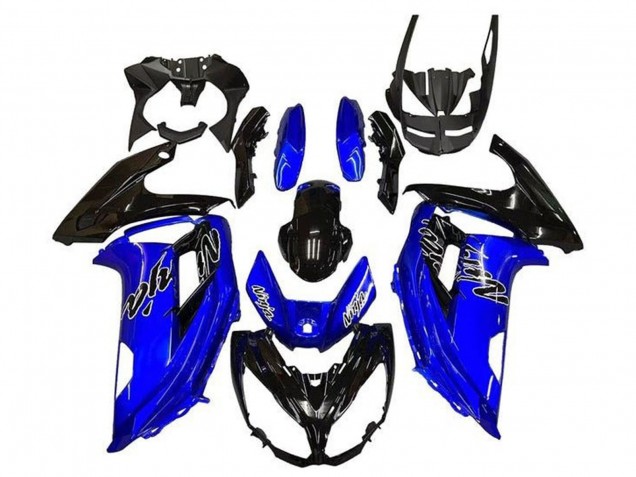 Carenagens Moto Kawasaki Ninja 650 EX650 2012-2016 - Azul Preto Brilhante