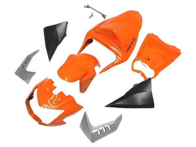 Carenagens Moto Kawasaki Z1000 2003-2006 - Laranja Preto Fosco