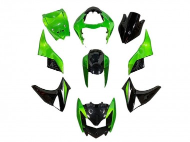 Carenagens Moto Kawasaki Z1000 2007-2009 - Verde Preto Brilhante