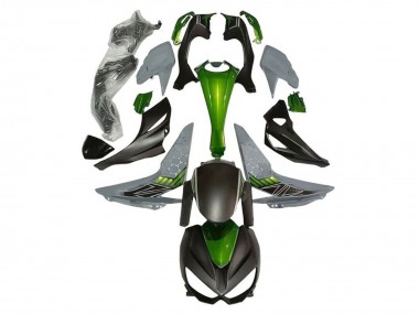 Carenagens Moto Kawasaki Z1000 2014-2019 - Verde Cinzento Preto Fosco