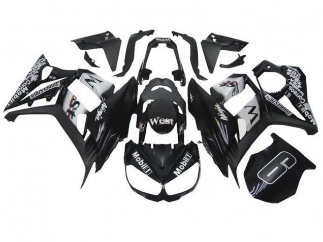 Carenagens Moto Kawasaki Z1000SX 2010-2016 - Preto Brilhante Branco Mobil West