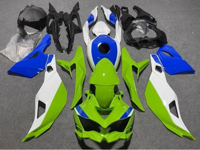 Carenagens Moto Kawasaki ZX25R ZX-25R 2019-2025 - Branco Azul Verde