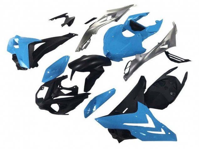 Carenagens Moto BMW S1000R 2014-2016 - Azul Prata Preto Fosco