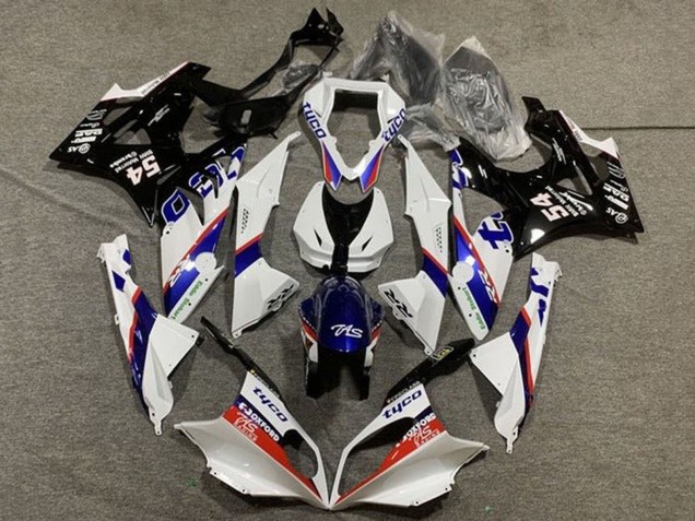 Carenagem Moto BMW S1000RR 2009-2014 - Branco Vermelho Azul Preto Brilhante Tyco