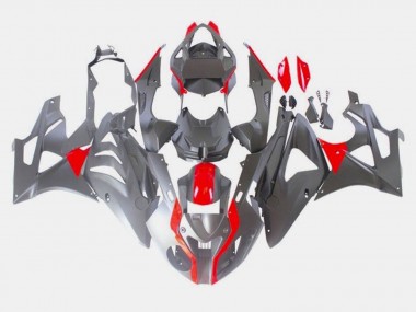 Carenagem Moto BMW S1000RR 2009-2014 - Vermelho Preto Fosco