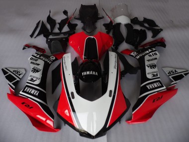 Carenagens Moto Yamaha YZF R1 2015-2019 - Branco Vermelho Preto Motul YSP