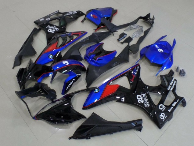 Carenagens Moto BMW S1000RR 2015-2016 - Azul Vermelho Preto Brilhante Castrol
