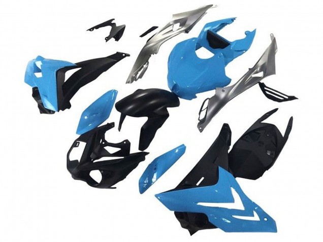 Carenagens Moto BMW S1000RR 2015-2016 - Prata Azul Preto Fosco