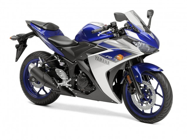 Carenagens Moto Yamaha YZF R3 2015-2018 - Prata Azul Preto