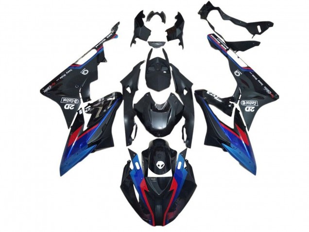 Carenagens Moto BMW S1000RR 2015-2016 - Azul Vermelho Preto Fosco