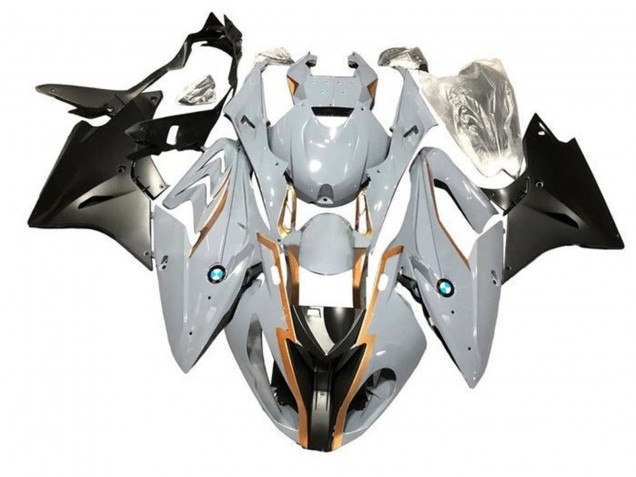 Carenagens Moto BMW S1000RR 2015-2016 - Nardo Cinzento Ouro Preto Fosco