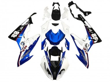 Carenagens Moto BMW S1000RR 2017-2018 - Branco Azul Preto