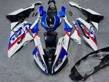 Carenagens Moto BMW S1000RR 2017-2018 - Branco Azul Vermelho Preto Brilhante