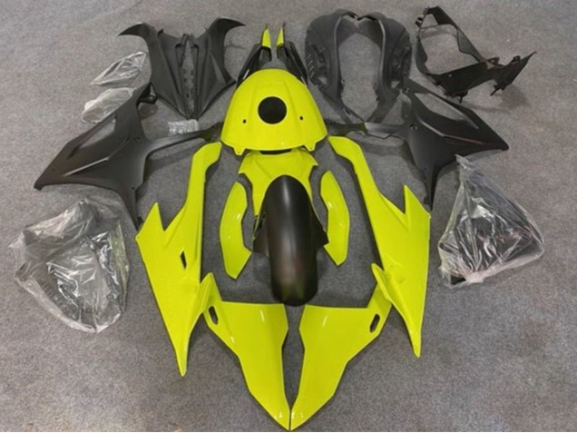 Carenagens Moto BMW S1000RR 2019-2022 - Amarelo Néon Preto Fosco