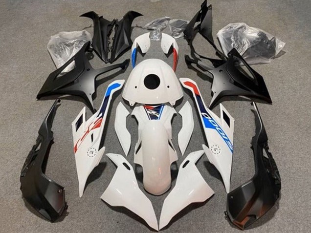 Carenagens Moto BMW S1000RR 2019-2022 - Branco Brilhante Preto Fosco Azul