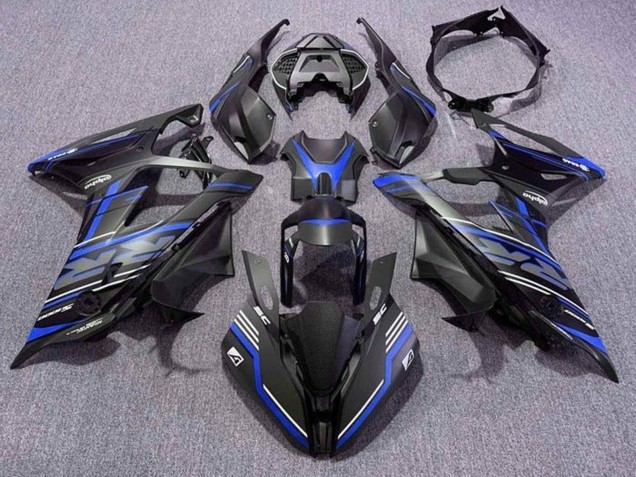 Carenagens Moto BMW S1000RR 2019-2022 - Preto Fosco Azul Branco Listra