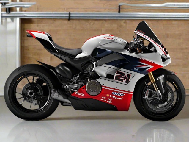 Carenagens Moto Ducati Panigale V4 V4S 2018-2019 - Prata Vermelho Preto