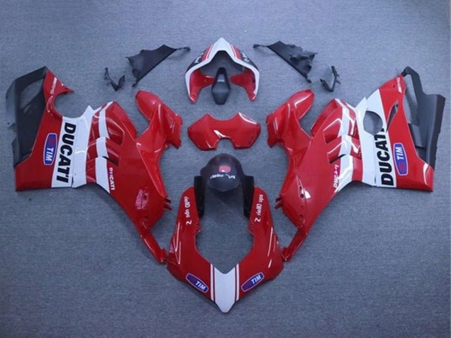 Carenagens Moto Ducati Panigale V4 V4S 2020-2021 - Branco Vermelho Preto Fosco Tim