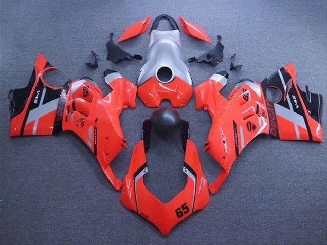 Carenagens Moto Ducati Panigale V4 V4S 2020-2021 - Prata Vermelho Preto Fosco Listra 65