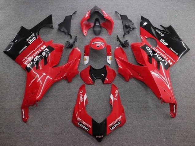 Carenagens Moto Ducati Panigale V4 V4S 2020-2021 - Vermelho Preto Brilhante Lenovo