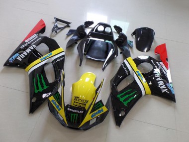 Carenagens Moto Yamaha YZF R6 1998-2002 - Preto Brilhante Amarelo Vermelho Verde Motul Monstro