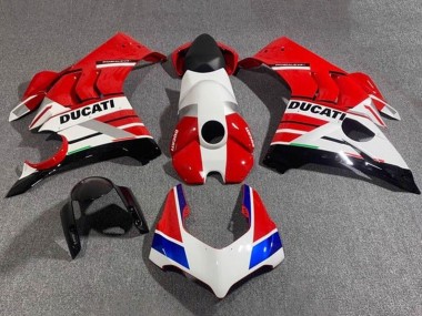 Carenagens Moto Ducati Panigale V4 V4S 2020-2021 - Branco Vermelho Azul Preto Brilhante