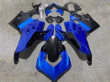 Carenagens Moto Ducati Panigale V4 V4S 2020-2021 - Azul Preto Brilhante