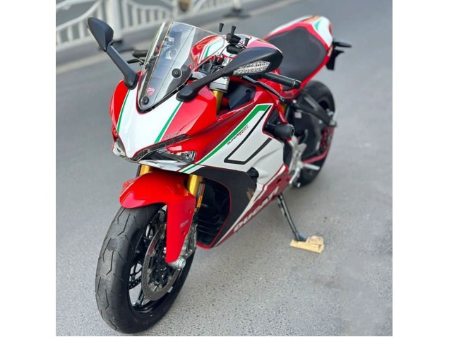 Carenagens Moto Ducati Supersport 939/939S 2017-2022 - Vermelho Branco Verde Listra
