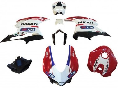 Carenagens Moto Ducati 959/1299 2015-2020 - Branco Vermelho Azul Preto Brilhante Tim
