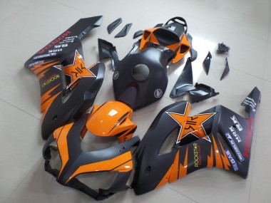 Carenagens Moto Honda CBR1000RR 2004-2005 - Laranja Preto Fosco Rockstar