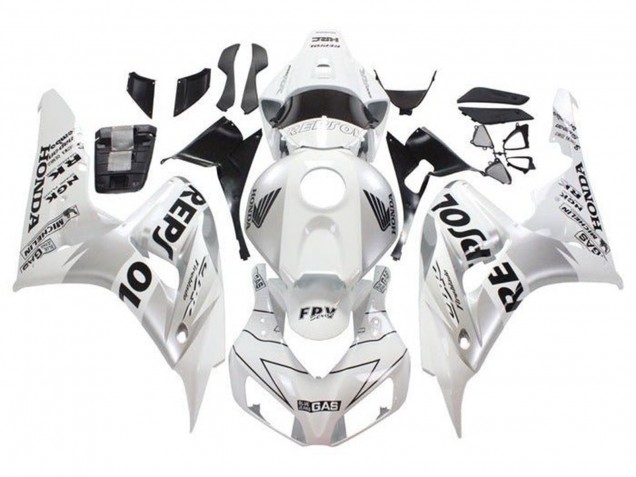 Carenagens Moto Honda CBR1000RR 2006-2007 - Branco Prata Preto Repsol