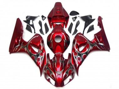 Carenagens Moto Honda CBR1000RR 2006-2007 - Vermelho Prata Tribal