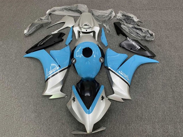 Carenagens Moto Honda CBR1000RR 2012-2016 - Azul Claro Prata Preto