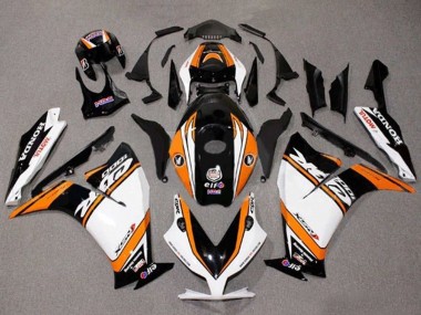 Carenagens Moto Honda CBR1000RR 2012-2016 - Branco Laranja Preto Brilhante