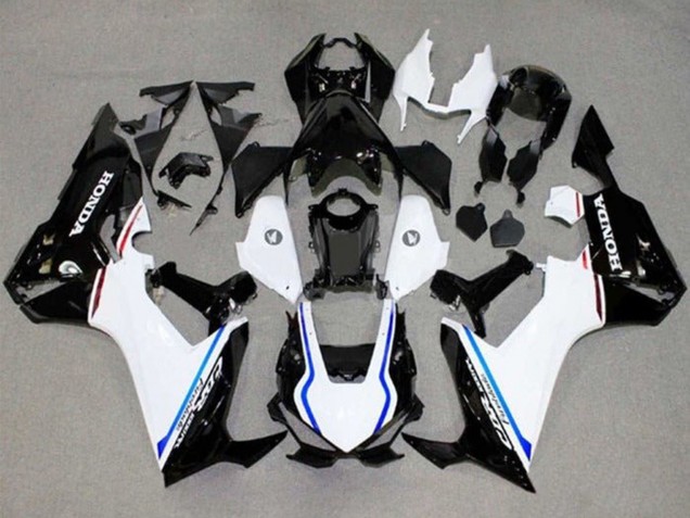 Carenagens Moto Honda CBR1000RR 2017-2023 - Branco Azul Preto Brilhante Listra