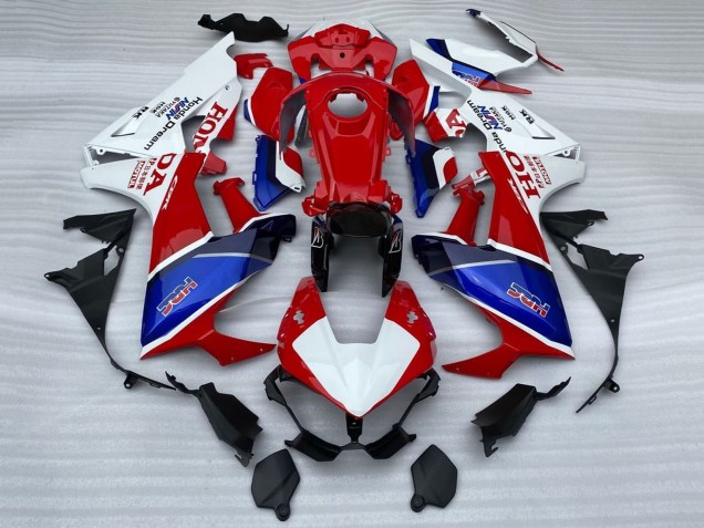 Carenagens Moto Honda CBR1000RR 2017-2023 - Branco Vermelho Azul HRC