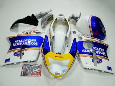 Carenagens Moto Honda CBR1100XX Blackbird 1996-2007 - Branco Azul Amarelo Rothmans